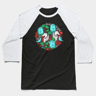 Christmas Foxes Baseball T-Shirt